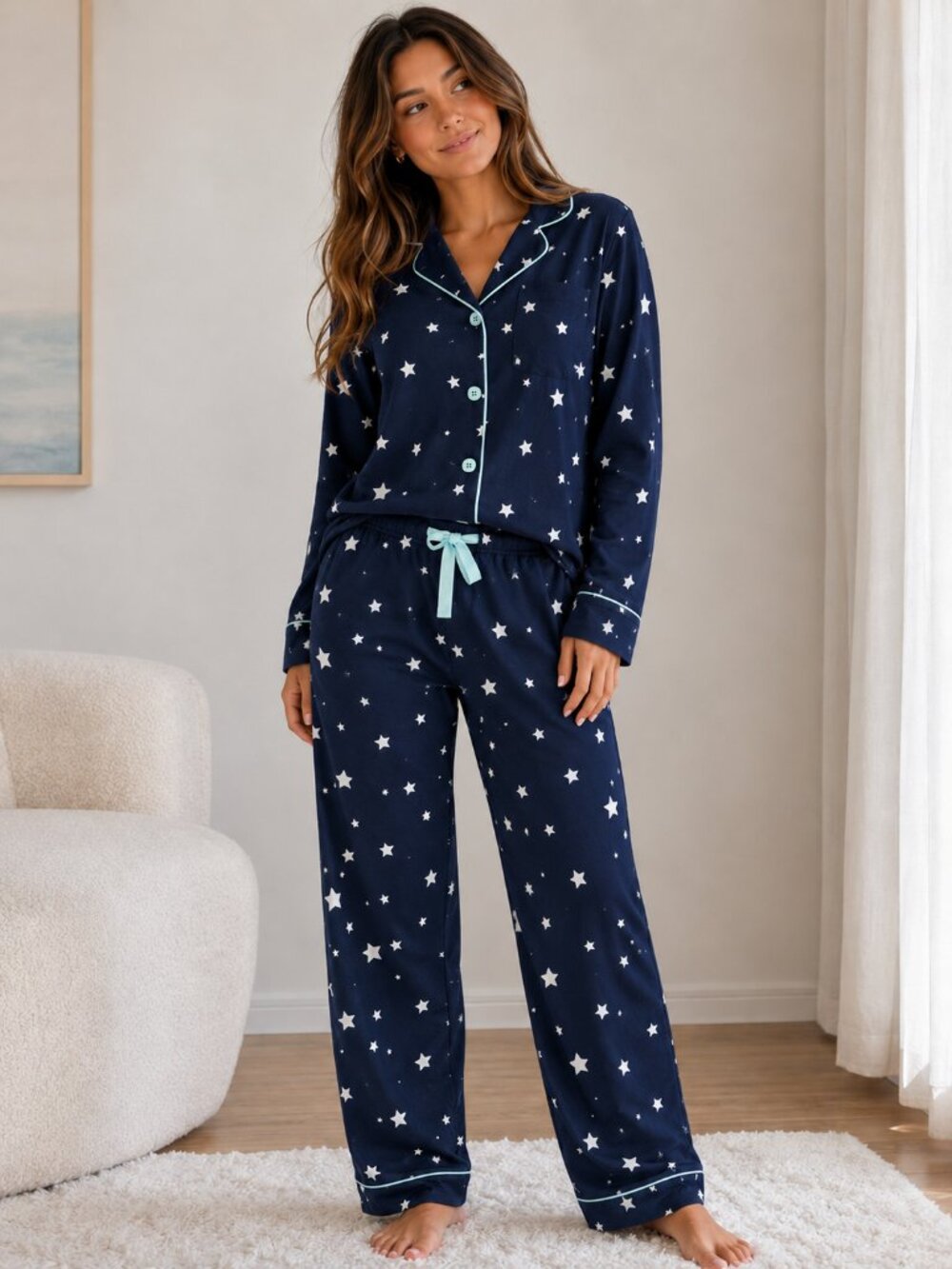 star print pj set